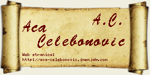 Aca Čelebonović vizit kartica